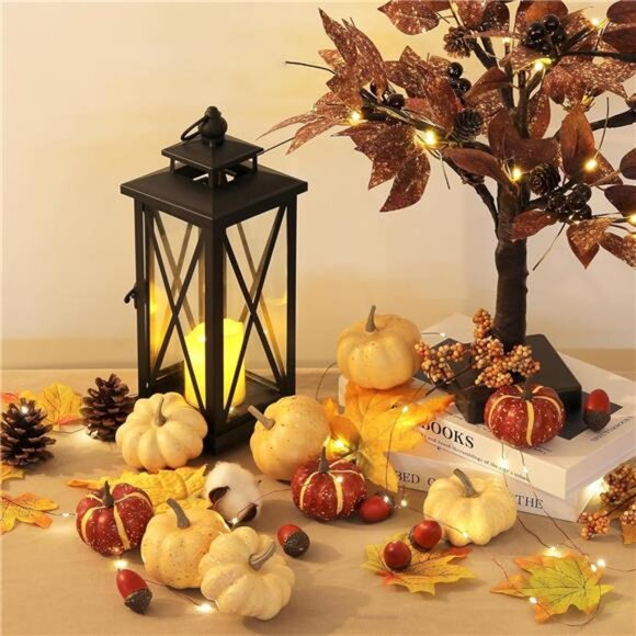 23 PCS Fall‎ Harvest Decor Set: Mini Pumpkins, Acorns, Pinecones, Leaves & More - Picture 6 of 7